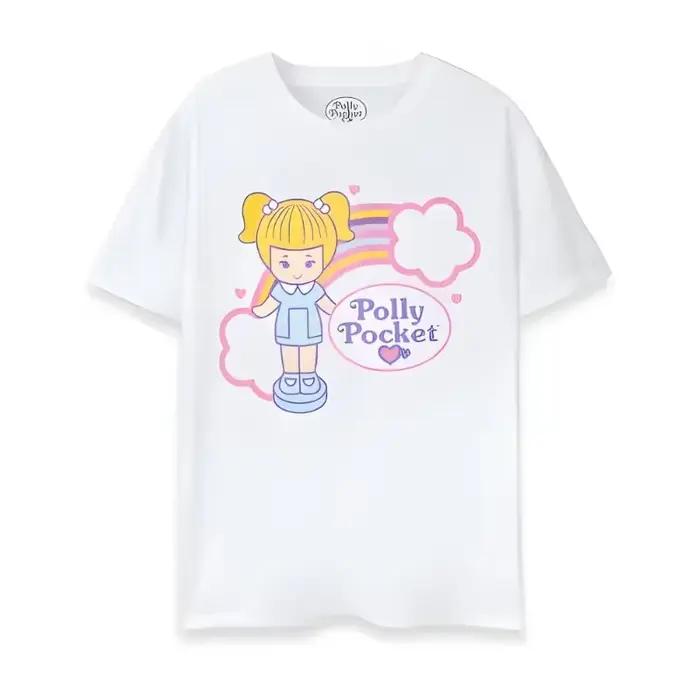 Polly Pocket – T-shirt d'été imprimé avec motifs mignons, T-shirt à la mode Harajuku Kawaii, vêtemen