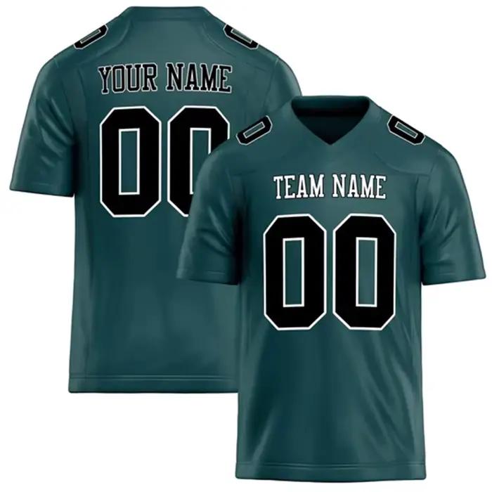 Nom de l'équipe personnalisé numéro nom T-shirts de Rugby personnalisé bricolage vert nuit hommes sp