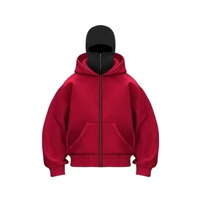 Y2K Ninja Harajuku sweat à capuche zippé chaud Double couche veste froide à la mode motif brodé fran