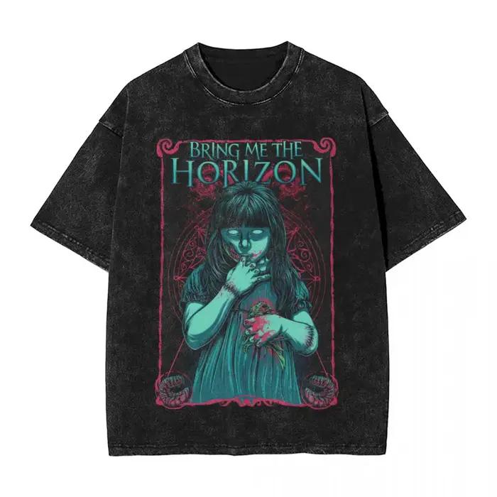 BMTH Horizons Emo T Shirt, Économie de bande death metal adt Économie à manches courtes Streetwear T