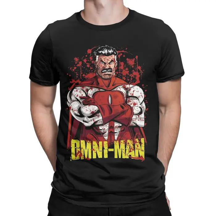 T-Shirt surdimensionné d'été Invincible Hip Hop t-shirts Omni Ma 100% coton T-Shirt pour homme Y2K D