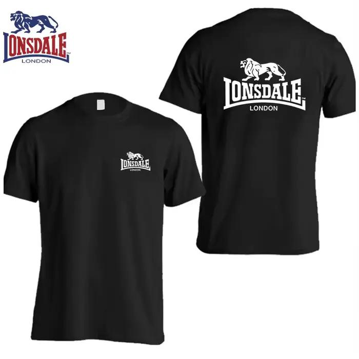 T-shirt d'été à manches courtes avec logo LONSDALE pour hommes, nouveau haut de sport pour femmes en