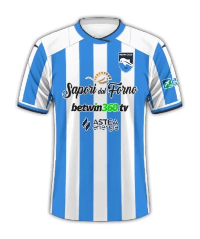 Maillot de football Pescara Calcio 2025-26 domicile, imprimé 3D, pour adultes et enfants, t-shirt at