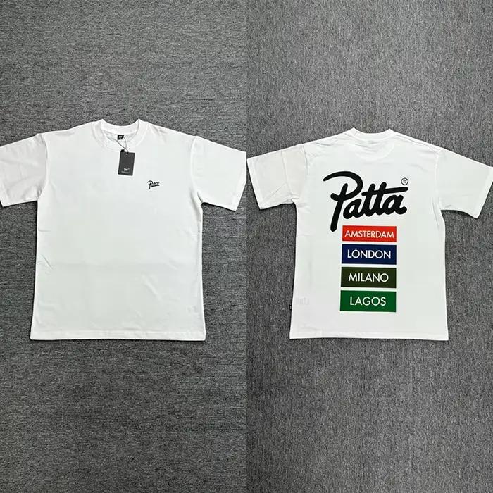 Nouvelle Arrivée 2026 T-shirt Homme PATTA, Noir Uni avec Impression Slogan Urbain Minimaliste Style 