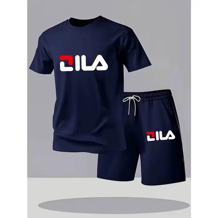 Ensemble T-shirt et short de sport décontracté pour homme, imprimé plage, tendance été, article très