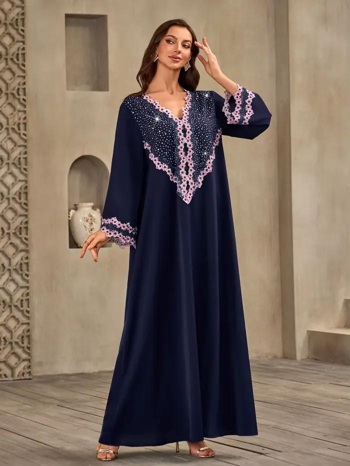 2026 Robe Jalabiya Abaya pour Femme, Style Dubaï, pour l'Aïd et le Ramadan, Magnifique Robe de Soiré