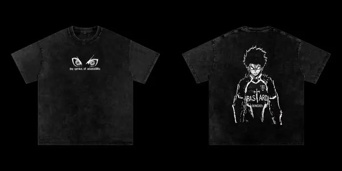Blue Locks Vintage hommes T-shirt Bastard Muchen Isagi Yoichi Anime graphique lavé coton T-shirt été