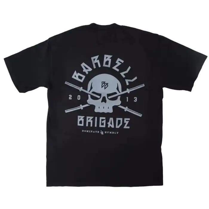 BARBELL BRIGADE Gym Fitness T-shirt ample surdimensionné coton hommes manches courtes musculation sp