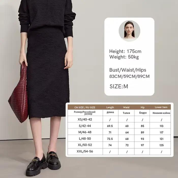 AMII femmes pull 2025 automne nouveau tricoté manches longues femmes vêtements pull jupe Midi couleu