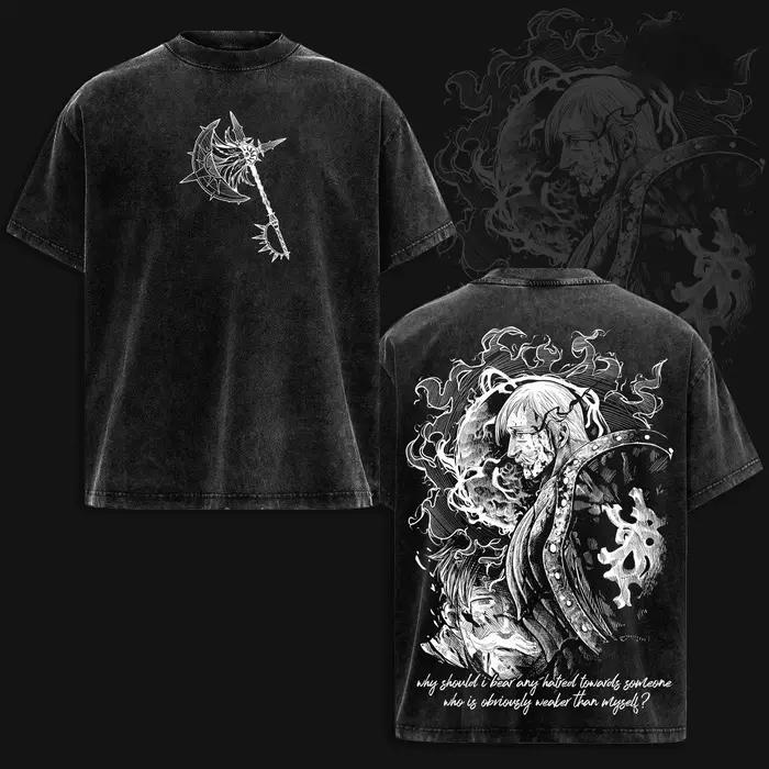 T-shirt The Seven Deadly Sins Escanor imprimé, vêtements pour hommes, t-shirt surdimensionné Y2k, t-