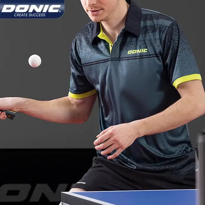 Maillot de tennis de table pour homme et femme, col rond, revers, séchage rapide, t-shirt de sport, 