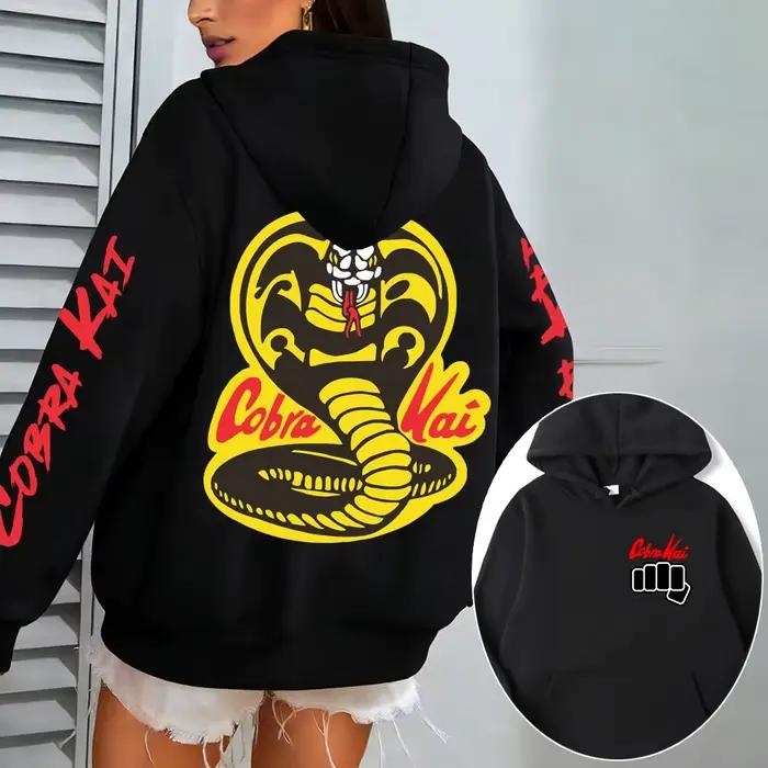 Sweat-shirt à capuche Cobra Kai pour homme, pull décontracté pour femme, dessin animé, anime, nouvel