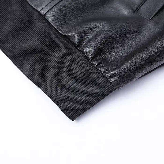 Hommes veste en cuir coupe-vent confortable ample chaud mâle décontracté course sport veste en cuir 