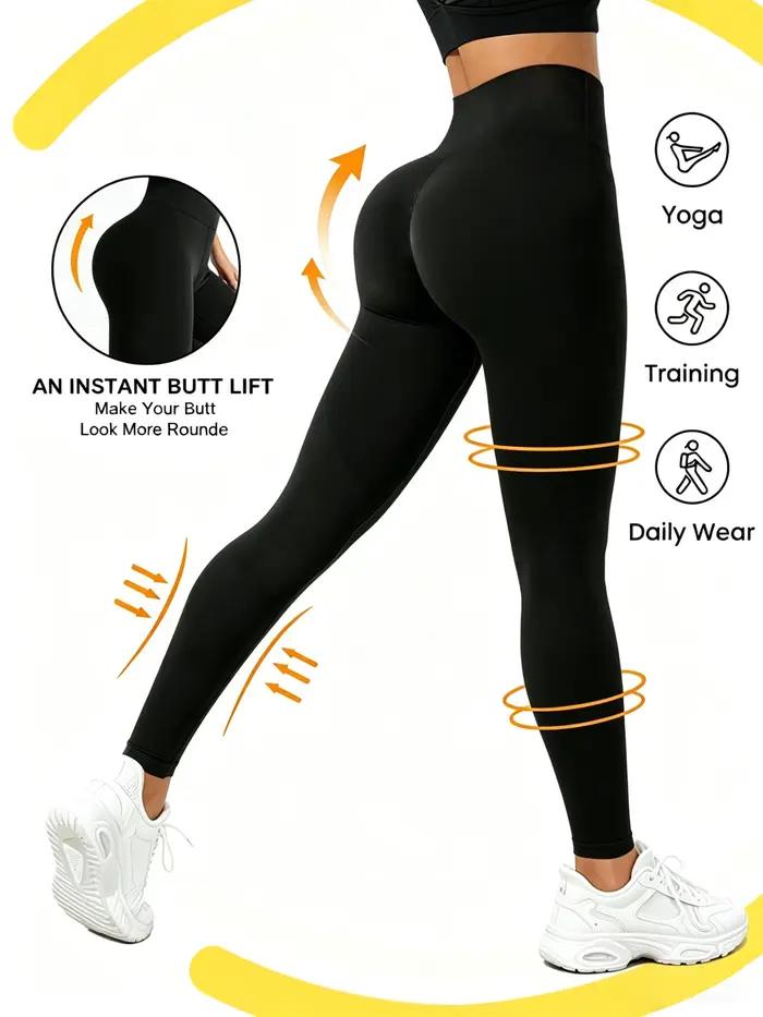 Nouveaux collants de sport noirs à taille haute pour femmes, pantalons de yoga qui rehaussent les ha