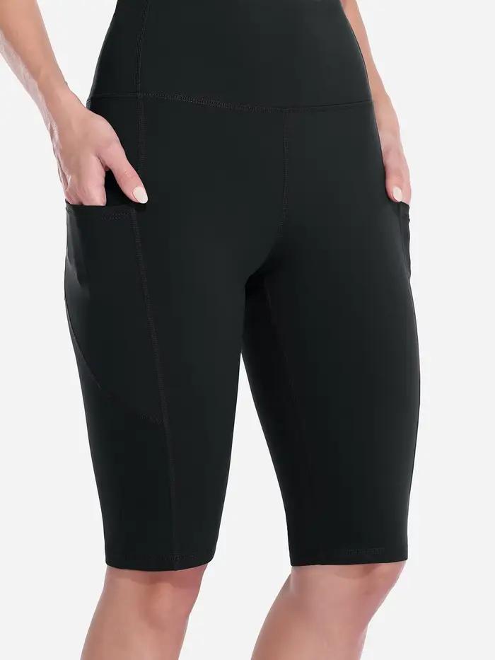 Anfilia femmes Shorts de Yoga Jogging course cyclisme Fitness vêtements de sport taille haute avec p