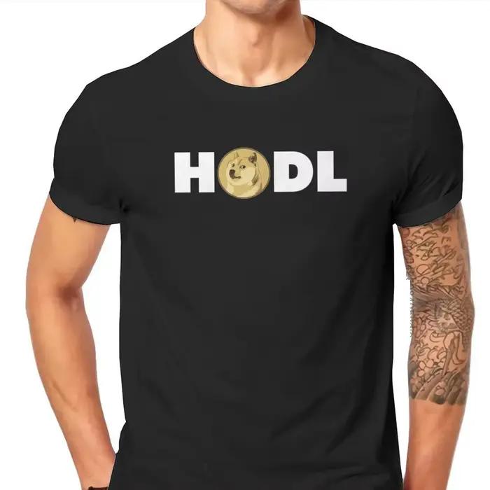 Bitcoin crypto-monnaie Art Dogecoin Hodl t-shirt Camisas graphique hommes classique hommes Camisa St
