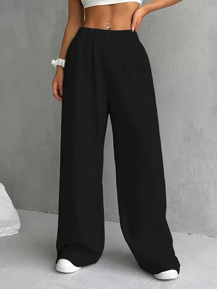 Tube droit de Jogging décontracté pour femmes, coupe ample, couleur unie, confortable, Style Simple,