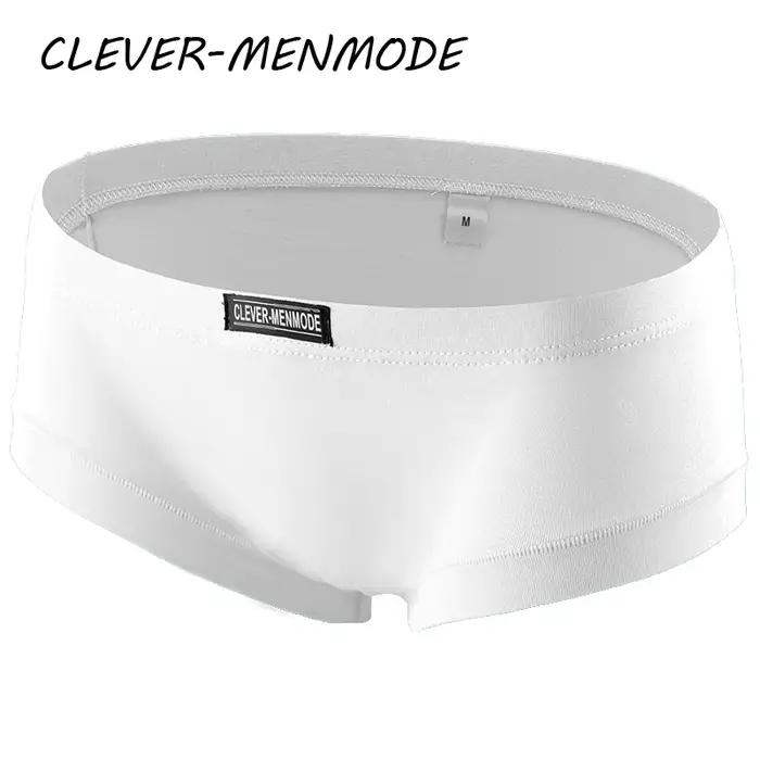 CLEVER-MENMODE Culotte courte serrée Hommes Sexy Taille Basse Coton Mini Micorn Boxers Chaud Ultra C