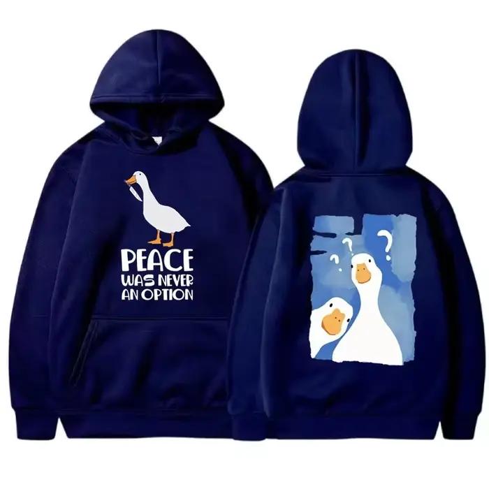 2025 mode hommes et femmes couples mignon canard imprimé sweat à capuche décontracté pulls sweats ho