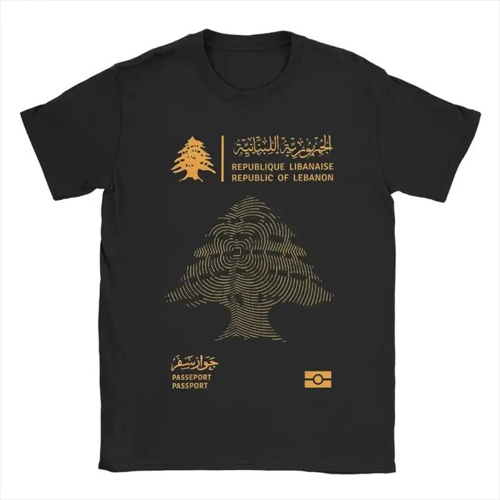 T-Shirt manches courtes col rond homme, estival et humoristique, en coton, avec passeport arbustes a