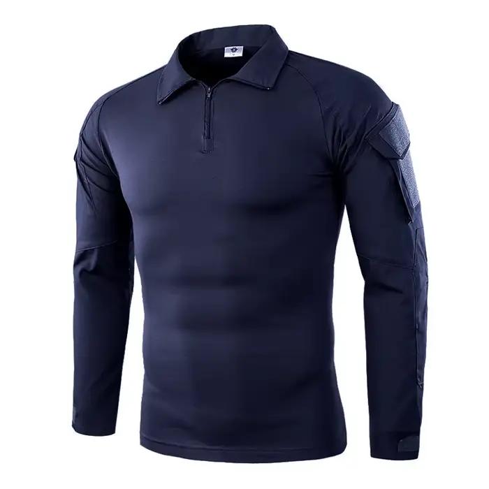 T-Shirts de randonnée tactiques en plein air pour hommes, Combat militaire de l'armée CP Camouflage 