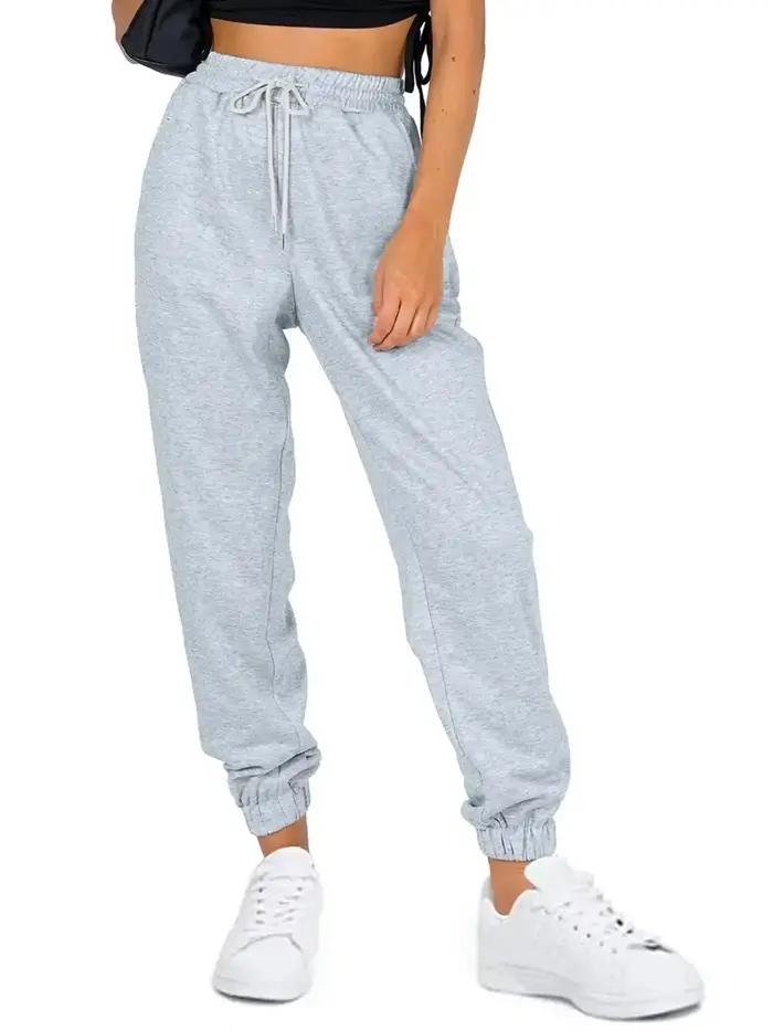 Pantalon de survêtement cinch bas pour femme, jogging athlétique taille haute