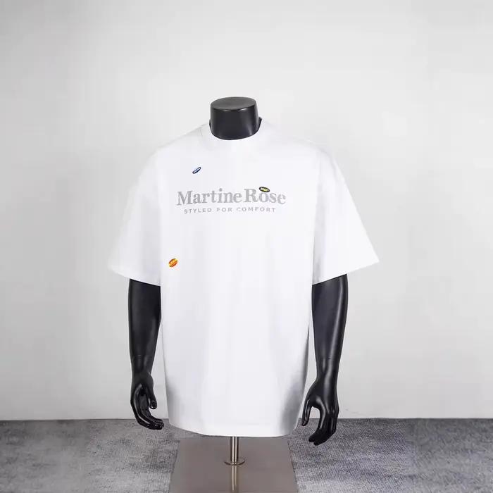 T-shirt tendance unisexe à manches courtes, coupe ample, avec imprimé lettres effet vieilli et délav