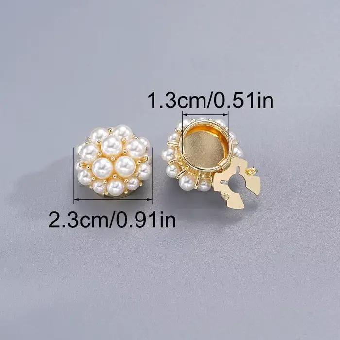 Boutons de manchette uniques en perles pour homme – Cache-boutons élégants pour vêtements, accessoir