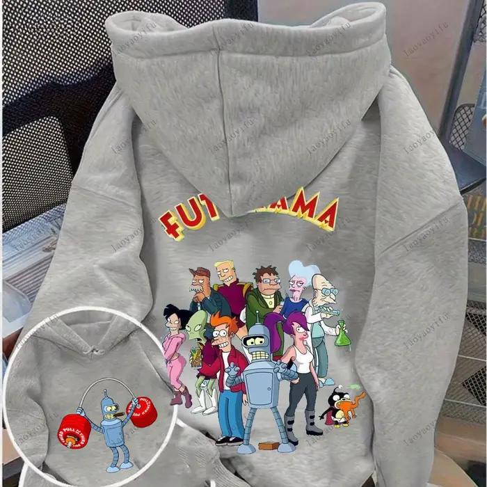 Futurama sweat à capuche drôle Robots hommes à capuche dessin animé pull nouveauté tendance vêtement