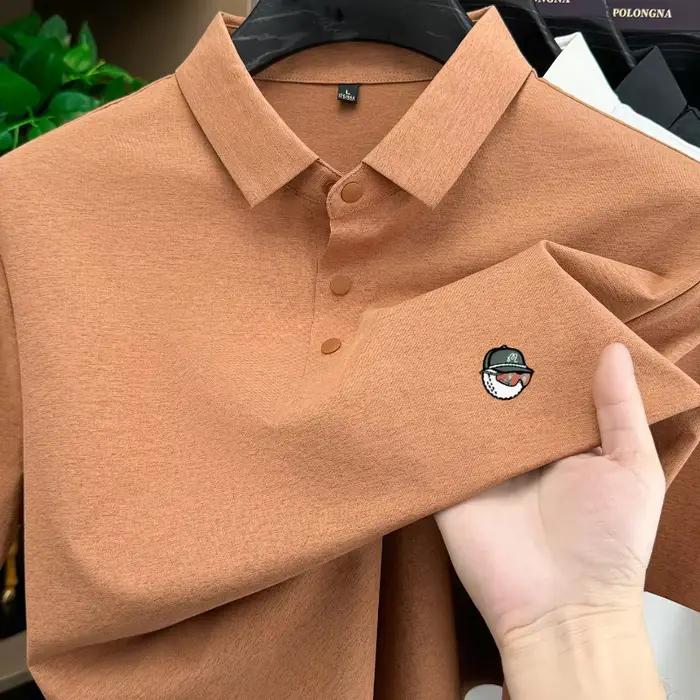 Polo de golf à manches courtes pour hommes, haut imprimé à la mode, confortable, respirant, décontra