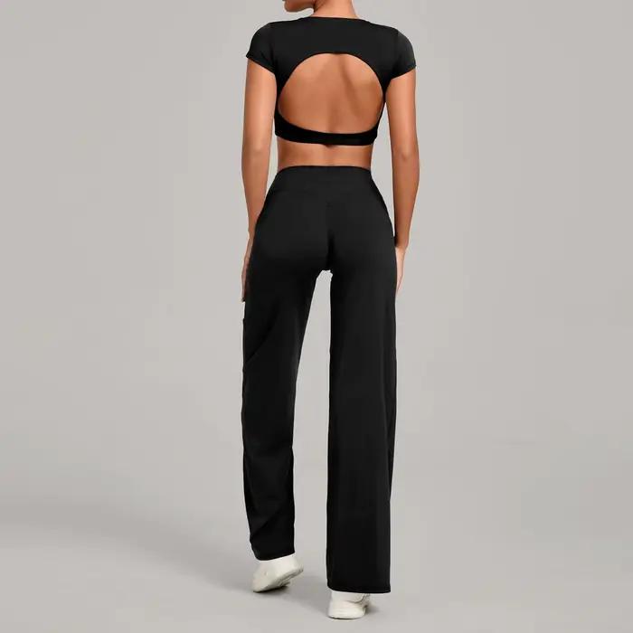 Ensemble de survêtement pour femmes, tenue de yoga 2 pièces, tenue de sport, ensemble de gym, vêteme