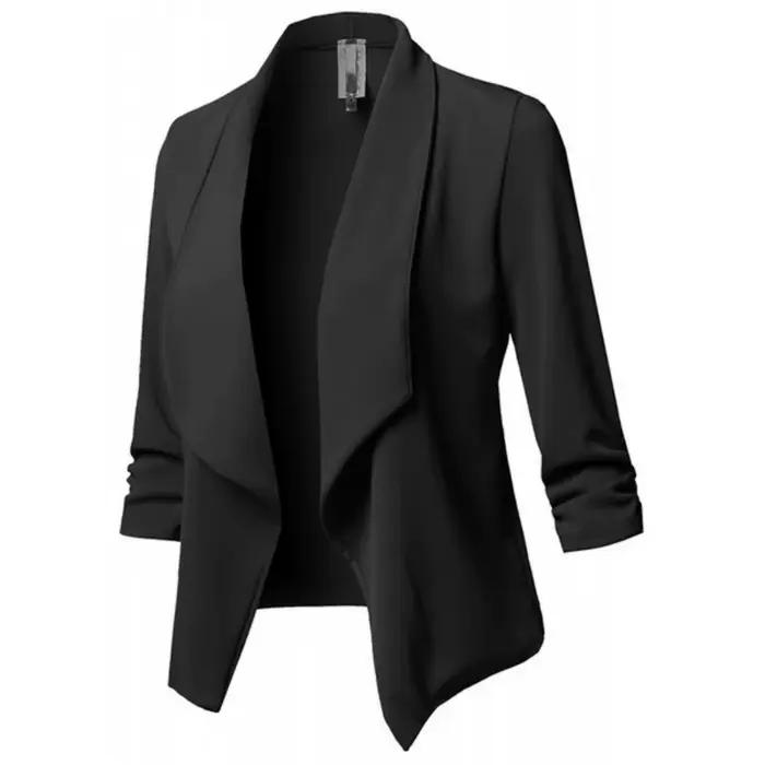 Blazer à manches longues pour femmes, veste décontractée à coupe ajustée, pour le bureau, les affair
