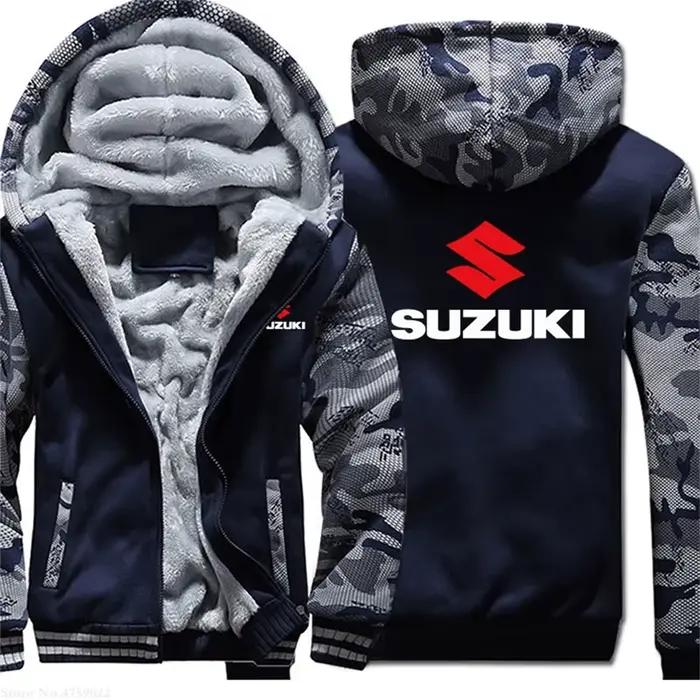 Nouveau sweat-shirt Suzuki doublé polaire d'hiver, manteau chaud ample à manches longues, sweat-shir