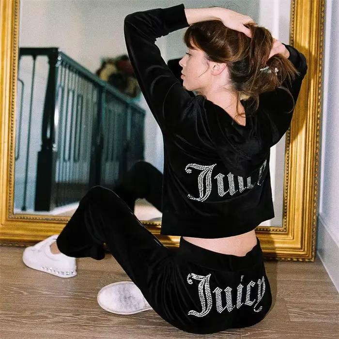 Ensemble deux pièces à capuche pour femme Y2K Jogging automne hiver survêtement pantalon confortable