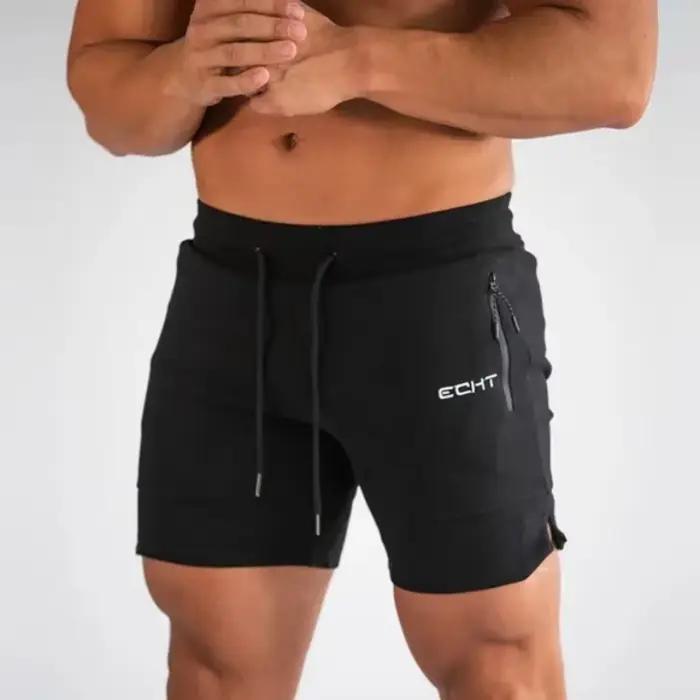 NOUVEAU Fitness zip poche pantalons de survêtement à séchage rapide shorts de jogging hommes été sho