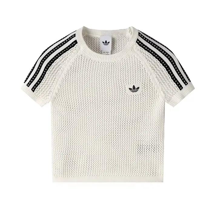 Adidas (Adidas) T-shirt Trefoil pour femme, vêtements de sport, tendance, doux, confortable, respira