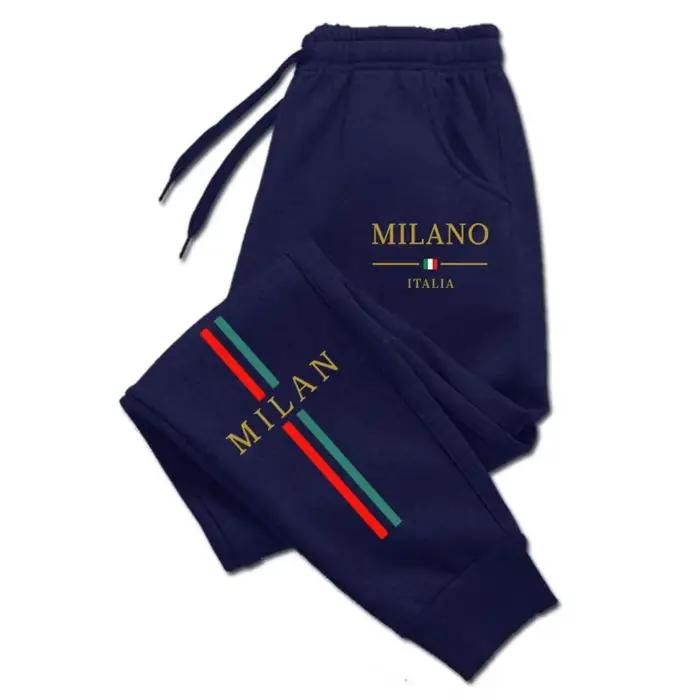 Pantalon de jogging imprimé Milan City 2025 – Nouvelle collection automne-hiver pour hommes et femme