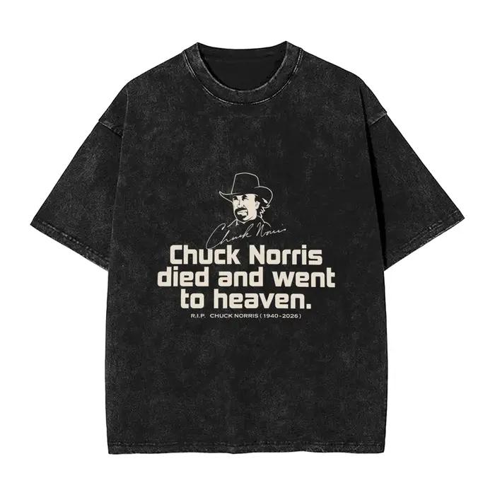 T-shirt pour hommes et femmes, Chuck Norris, t-shirts lavés, style Hipster, t-shirts de plage, impri