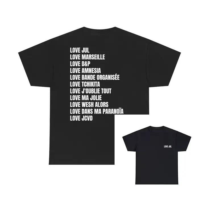 Nouveau Maillot Jul t-shirt été coton hommes femmes haut t-shirt à manches courtes Streetwear ample 