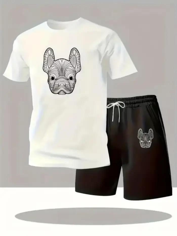 Ensemble T-shirt et short décontracté à séchage rapide pour homme, été, mode urbaine, course à pied,
