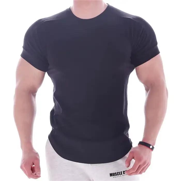 2024 T-shirt de sport d'été hommes gymnases à manches courtes T-shirt de fitness homme séchage rapid
