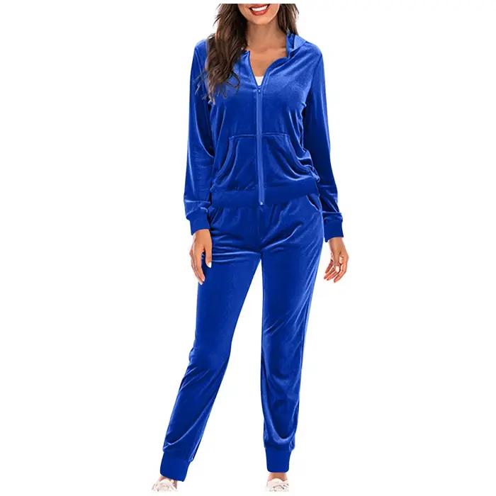 2024 automne velours survêtement femmes 2 pièces sweat pantalons de survêtement ensemble complet swe