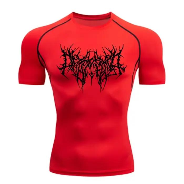 T-shirt de sport à séchage rapide pour homme, t-shirt de compression, maillot de fitness, t-shirts d