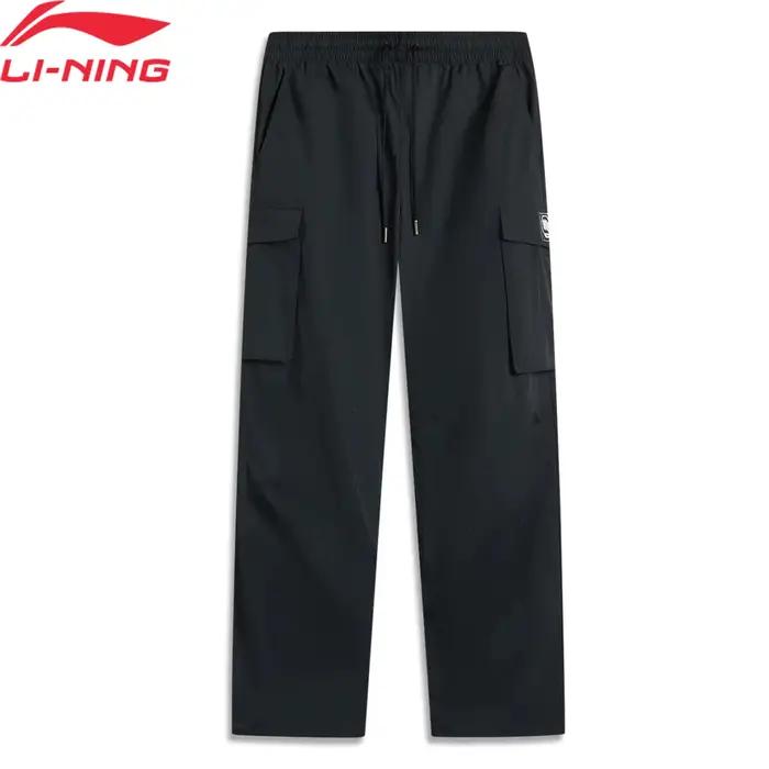 Li-ning pantalon BADFIVE pour hommes au frais sec coupe ample en Nylon Style de rue doublure respira