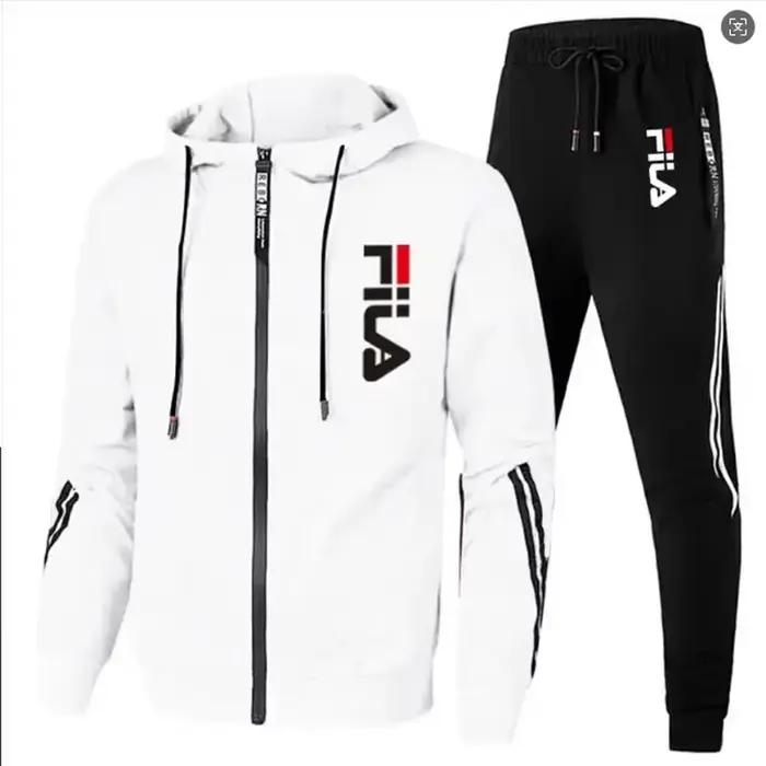 Ensemble de jogging deux pièces pour homme 2026 : veste zippée printemps-automne et pantalon de spor