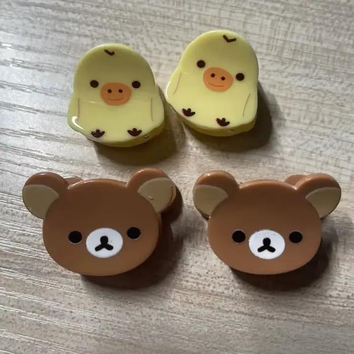 Mini pince à cheveux Kawaii japonaise Rilakkuma Kiiroitori, accessoires pour cheveux en acrylique mi