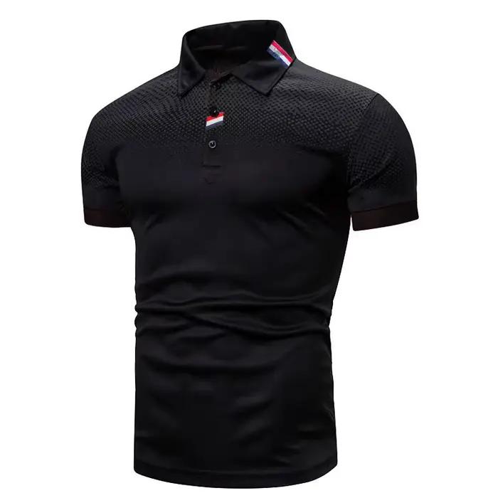 Été hommes Polo chemise mince décontracté chemises d'affaires à manches courtes luxe Polo t-shirts p