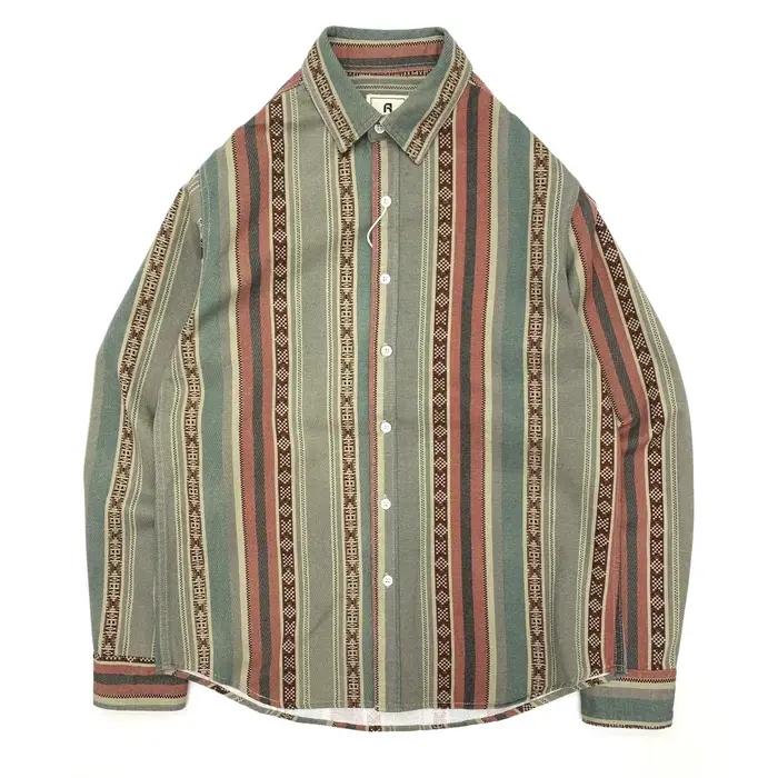 Chemise à manches longues de style ethnique pour hommes, vêtements de travail antiques en pur coton 