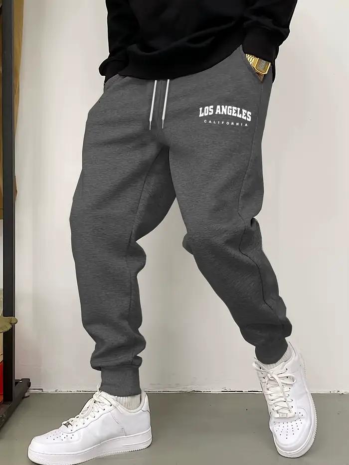 Pantalon de jogging pour homme avec imprimé Los Angeles, style streetwear décontracté, pantalon de s