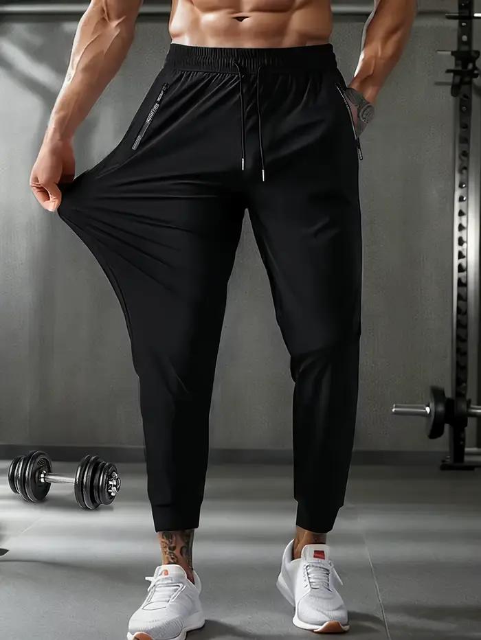 Pantalon Baggy Homme en Soie Glacée – Idéal Course, Fitness, Football, Pêche – Nouveau Jogger d'Été 